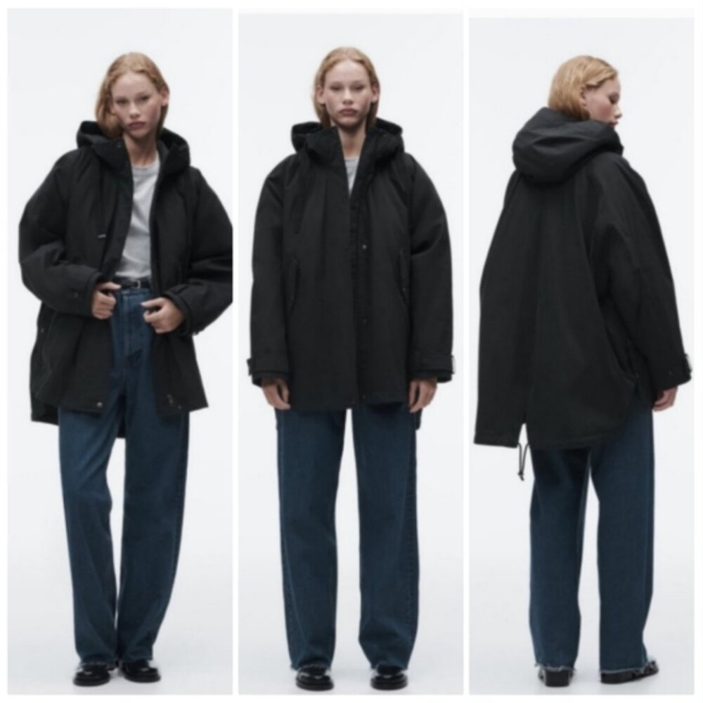Zara Asymmetric Oversized Parka